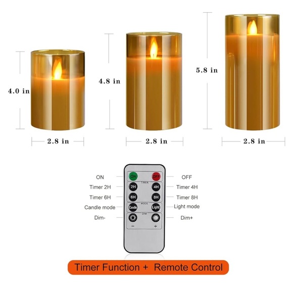 Flameless remote controlled candles (needs new batteries) - Picture 5 of 10